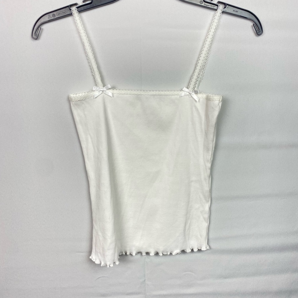 Zara White Trim Cami Top with Bows